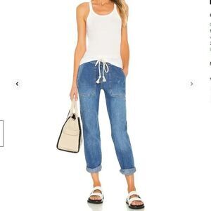 Like New! ONETEASPOON Shabbies Drawstring Boyfriend Jeans in Blue in Size M